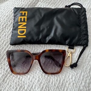 Fendi tortoiseshell oversized sunglasses